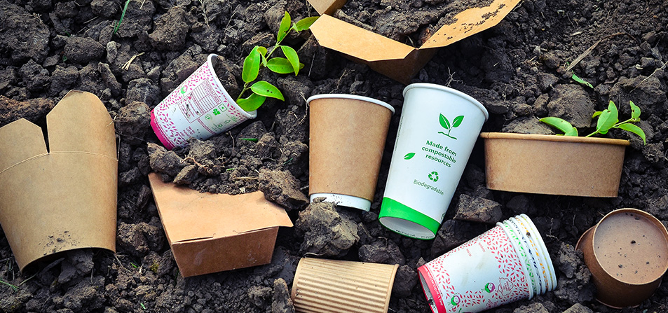 eco packaging in ground