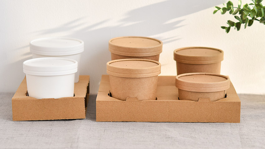 Brown Kraft Paper Cup Carrier Buy Soup Cup Carrier Kraft Cup Carrier