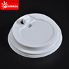 Disposable Paper Coffee Cup White Plastic Lid