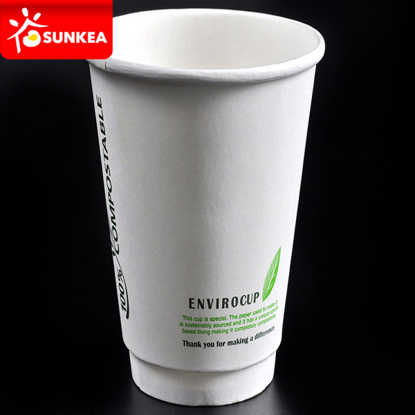 PLA Coated Double Wall Paper Coffee Cup