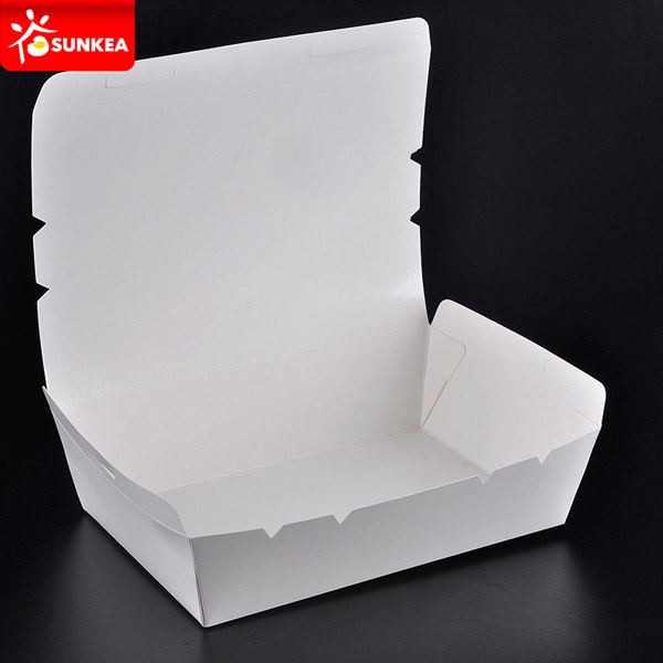 Custom Printed White Paper Lunch Box