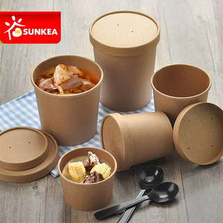 PLA Lined Kraft Paper Soup Container