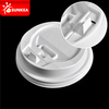 Disposable Paper Coffee Cup White Plastic Lid