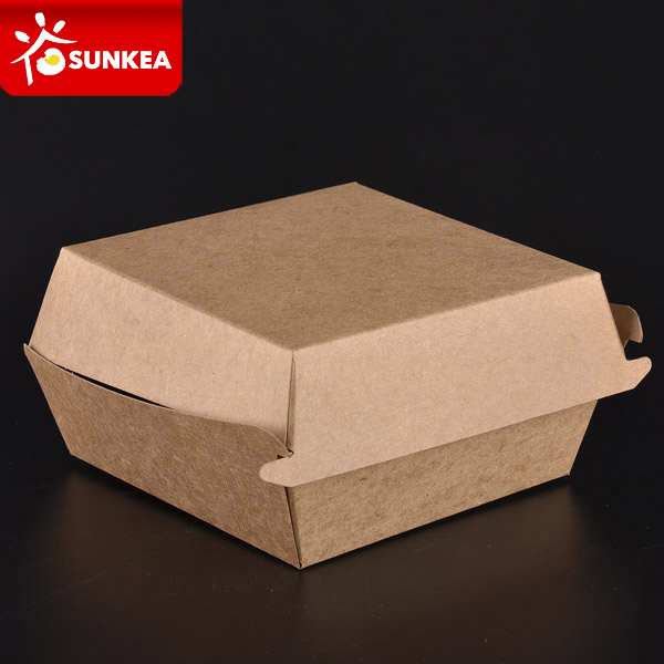 Burger Boxes Set of 10 Kraft Brown, Hamburger Container Sandwich