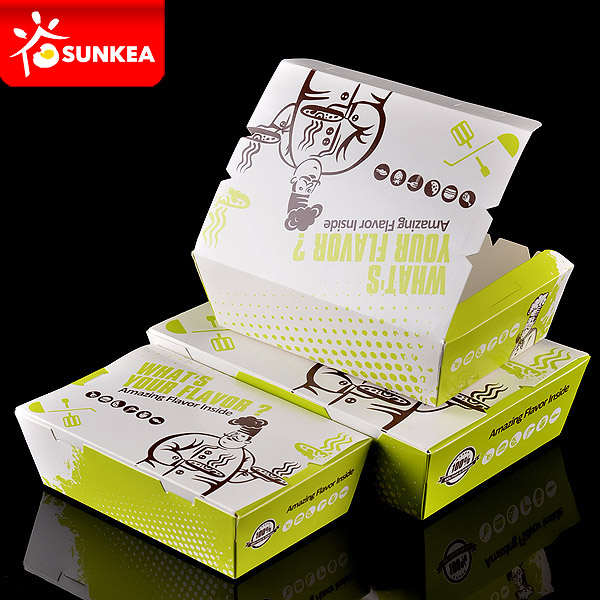 Custom Printed White Paper Lunch Box