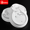 Disposable Paper Coffee Cup White Plastic Lid