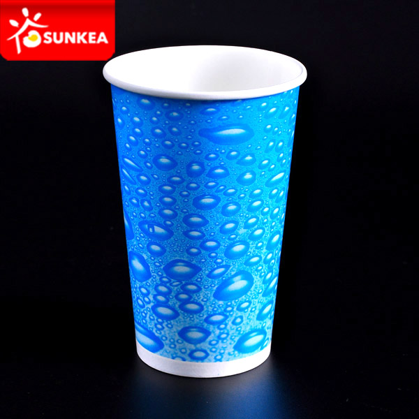 Custom Logo Printed Cold Paper Cup(Double PE/PLA Lining)
