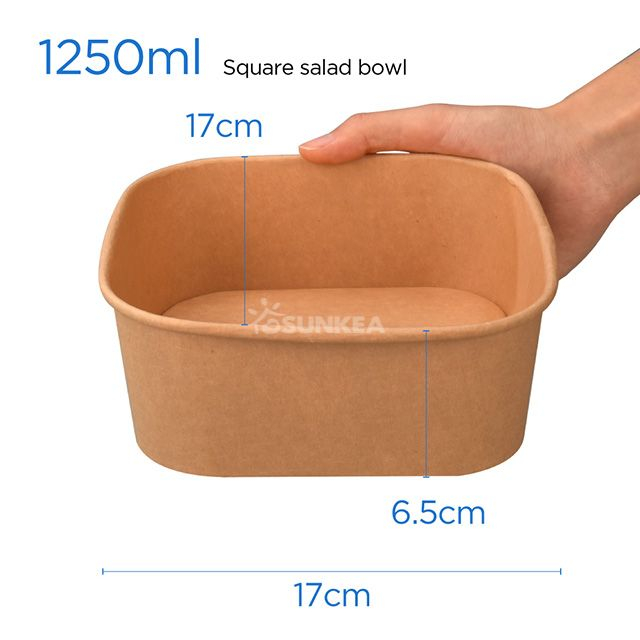 Square Kraft Salad Bowl Buy Square salad box, Takeout Bowl, Paper