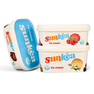 Rectangle Ice Cream Bowl with Paper Lid