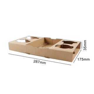 4 Cup Paper Carrier with Tray (Tear-off)