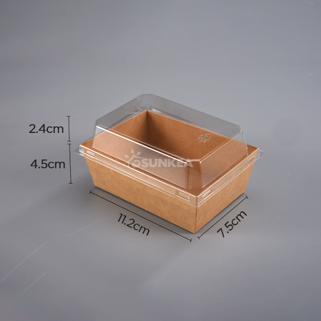 Kraft Paper Cake Box with PET Lid - Buy cake Paper Box, Kraft Sushi ...