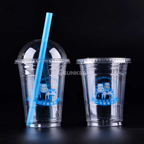 Plastic Cups - 16oz PET Cold Cups and PET Flat Lids (98mm), Coffee Shop  Supplies, Carry Out Containers