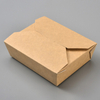 White clay coating inside kraft outside paper lunch food takeaway container