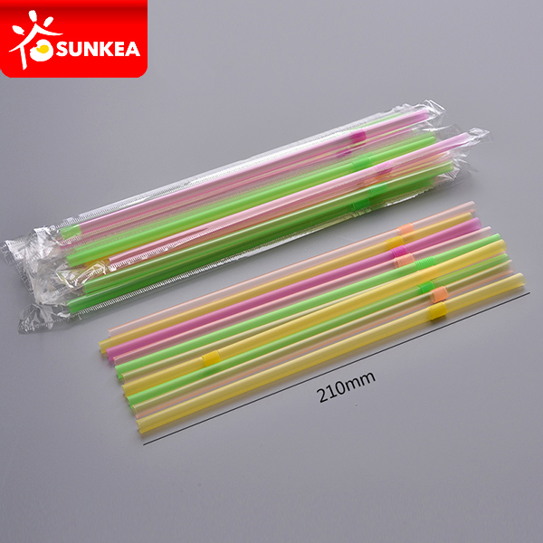 Colored Elastic Plastic Flexible Drinking Straw
