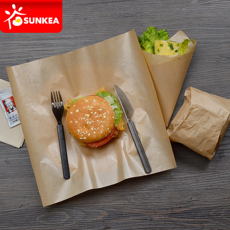 Food Grade Kraft Wrapping Paper - Buy Waxed Paper for Food, Wrapping Paper  for Burger, Burger paper Product on Food Packaging - Shanghai SUNKEA  Packaging Co., Ltd.