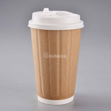 Insulated paper shop cups with lids