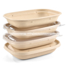 Biodegradable dinnerware,100% compostable wheat straw fiber pulp food container
