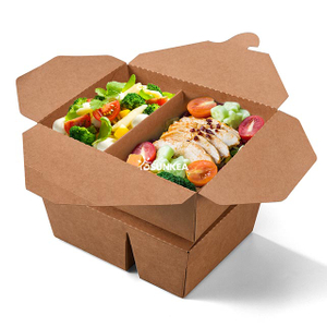 2 Compartment Kraft Paper Lunch Box