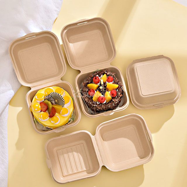 6-inch Clamshell Pulp Food Box 