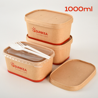 1000ml Rectangular Kraft Paper Box