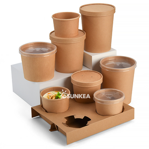 Custom Printed Compostable Kraft Soup Tub