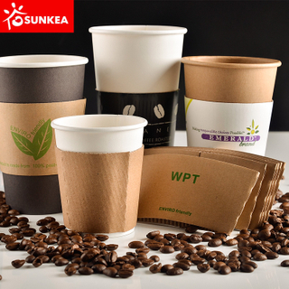 Disposable Kraft Paper Coffee Cup Wraps
