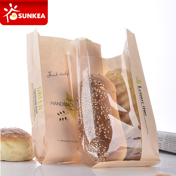 Download Brown Kraft Food Packaging Paper Bags With Window Buy Bread Paper Bag Product On Food Packaging Shanghai Sunkea Packaging Co Ltd