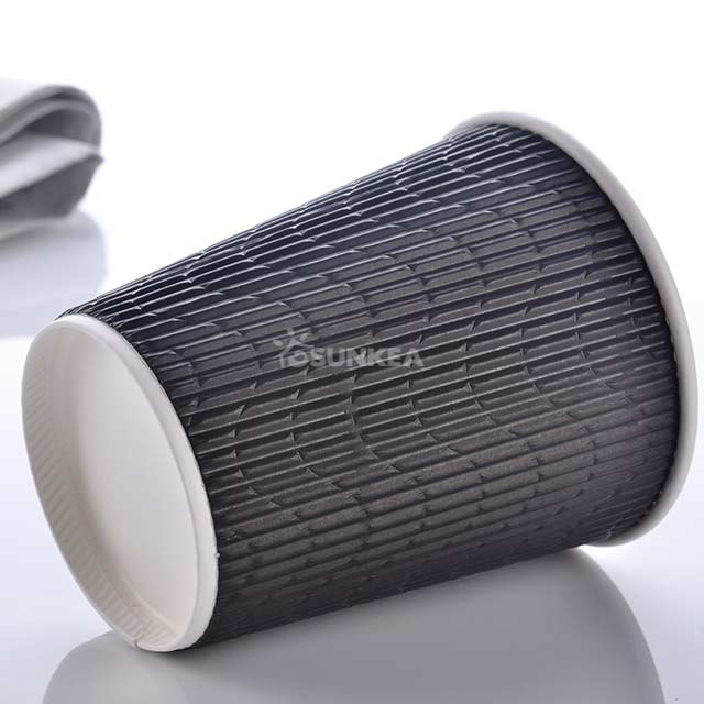 Black Ripple Wall Paper Cup