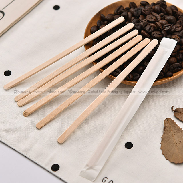 Wholesale Disposable Eco Friendly Biodegradable Wooden Coffee Stir Sticks