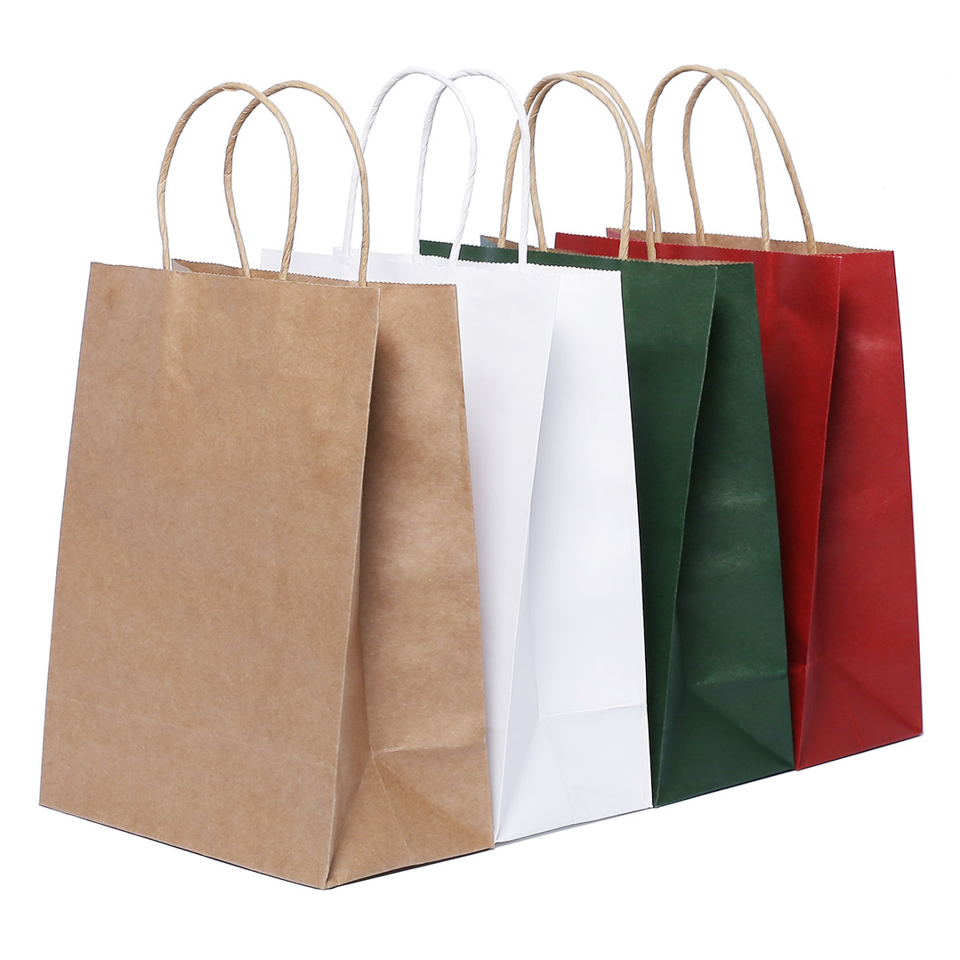 Sunkea Custom print christmas luxury paper bag for gift