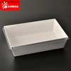 Disposable White Paper Sushi Box with Clear Lid