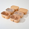 Two Compartmented Rectangular Paper Bowl