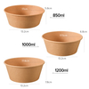 Biogradable Kraft Paper C-type Salad Bowl with Lid