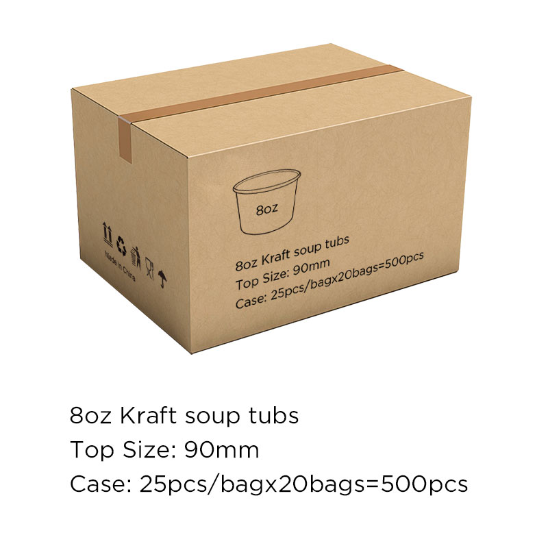 Eco-friendly Kraft Paper Soup Tub - Buy disposable soup cups, insulated soup  container, Hot Soup Tub Product on Food Packaging - Shanghai SUNKEA  Packaging Co., Ltd.