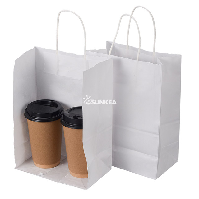 White Paper Bag with Handle