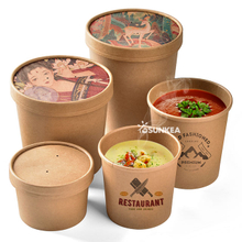 Hot Soup Paper To Go Soup Cups For Restaurant / Hotel