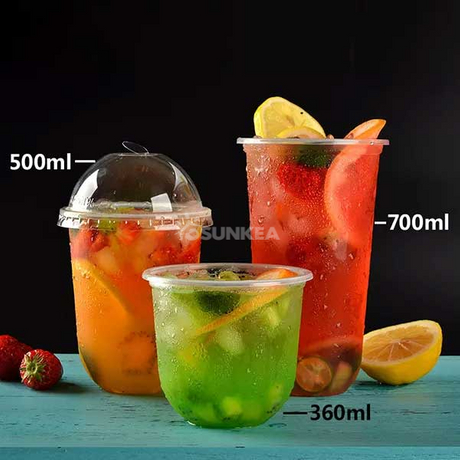 Disposable PET Plastic Juice Cups and Lids - Buy Plastic Juice Cups,  Plastic Cups, PET Plastic Cups Product on Food Packaging - Shanghai SUNKEA  Packaging Co., Ltd.