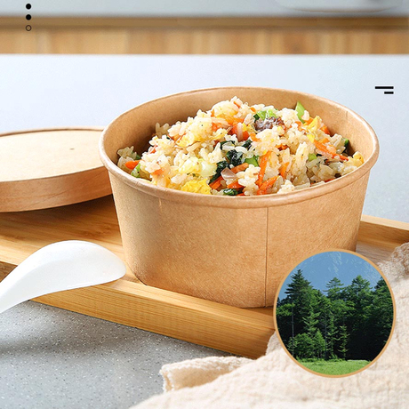 Kraft Paper Salad Bowl in Stock - Buy Kraft paper bowl, salad paper bowl,  32 oz paper bowls bulk Product on Food Packaging - Shanghai SUNKEA  Packaging Co., Ltd.