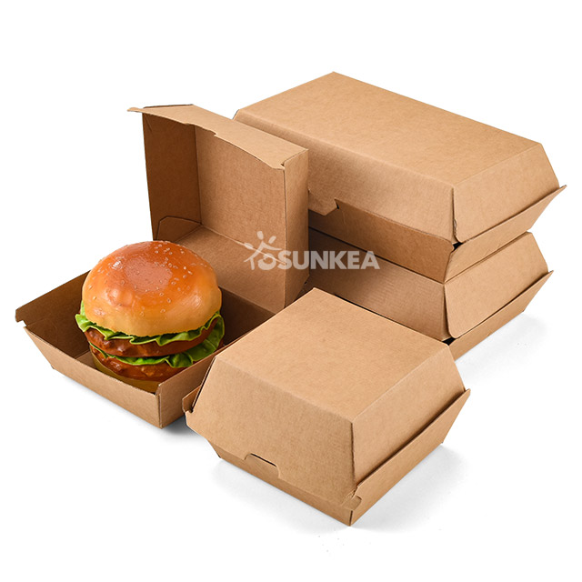 F-flute Corrugated Cardboard Burger Box