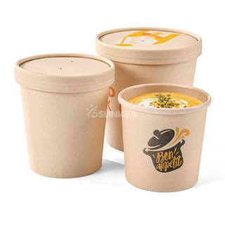 Bamboo Fiber Paper Soup Container