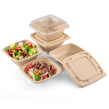 3 compartment biodegradable takeaway food box with lid - Buy biodegradable takeaway  food box Product on Food Packaging - Shanghai SUNKEA Packaging Co., Ltd.