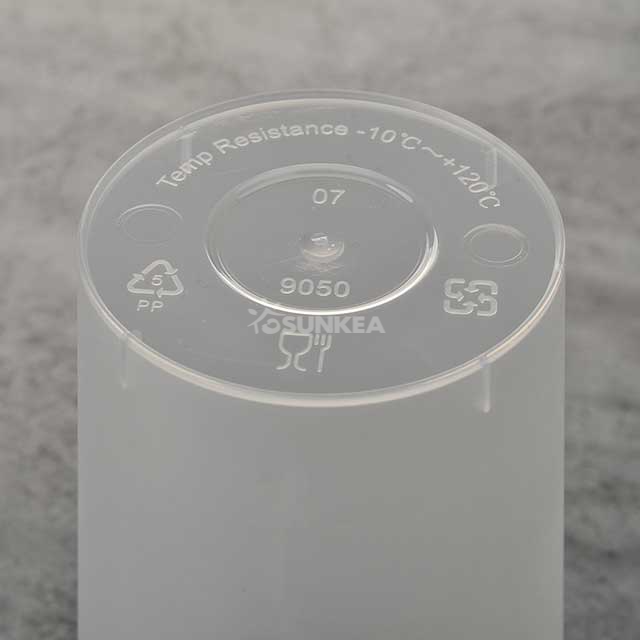 Disposable PP plastic frosted cup with lid