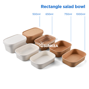 Rectangular Kraft Salad Bowl