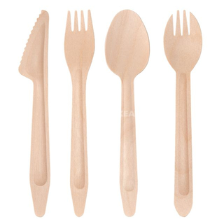 Disposable Heavyweight Wooden Cutlery Set