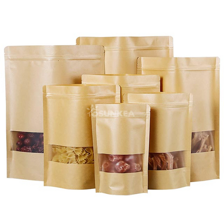 Kraft Paper Stand Up Bag with Zipper Buy Kraft paper ziplock bag