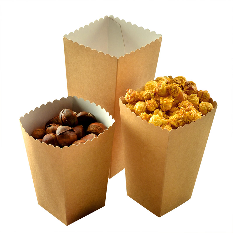 Disposable takeaway biodegradable printed paper fast food packaging