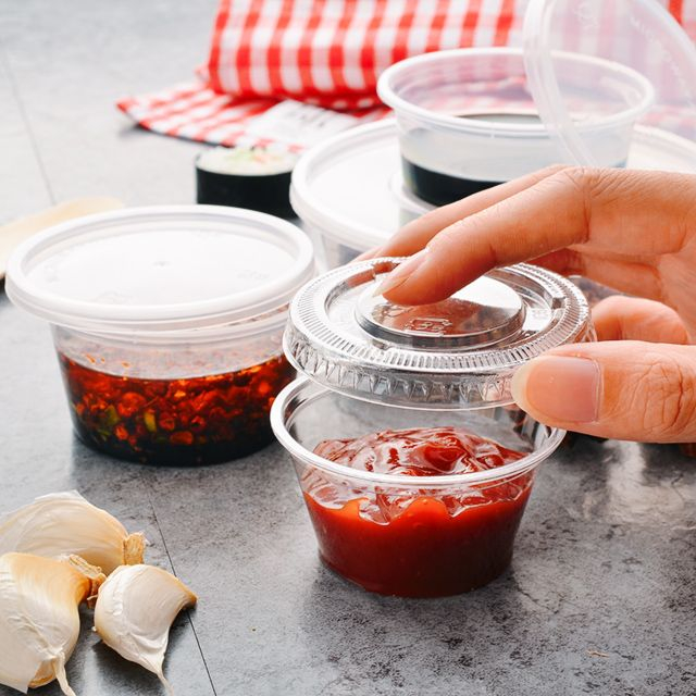  Sauce Condiment PP Cup with Separate Lid