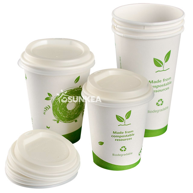 Compostable Single Wall Paper Coffee Cup 