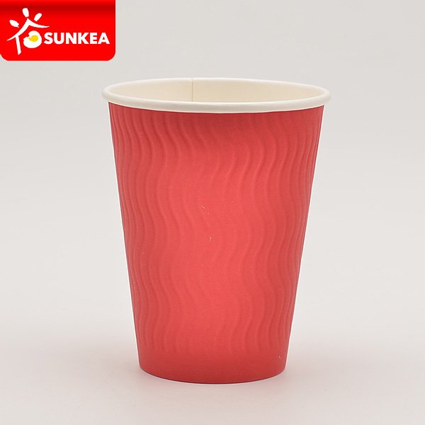 S ripple surface double wall coffee paper cup