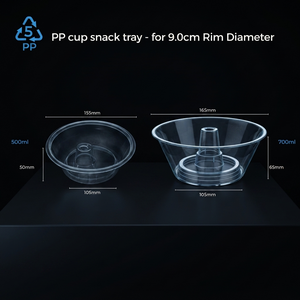 PP cup snack tray - for 9.0cm Rim Diameter